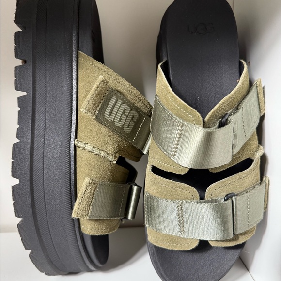 UGG Shoes - UGG Green and Black Sandals Platform Style